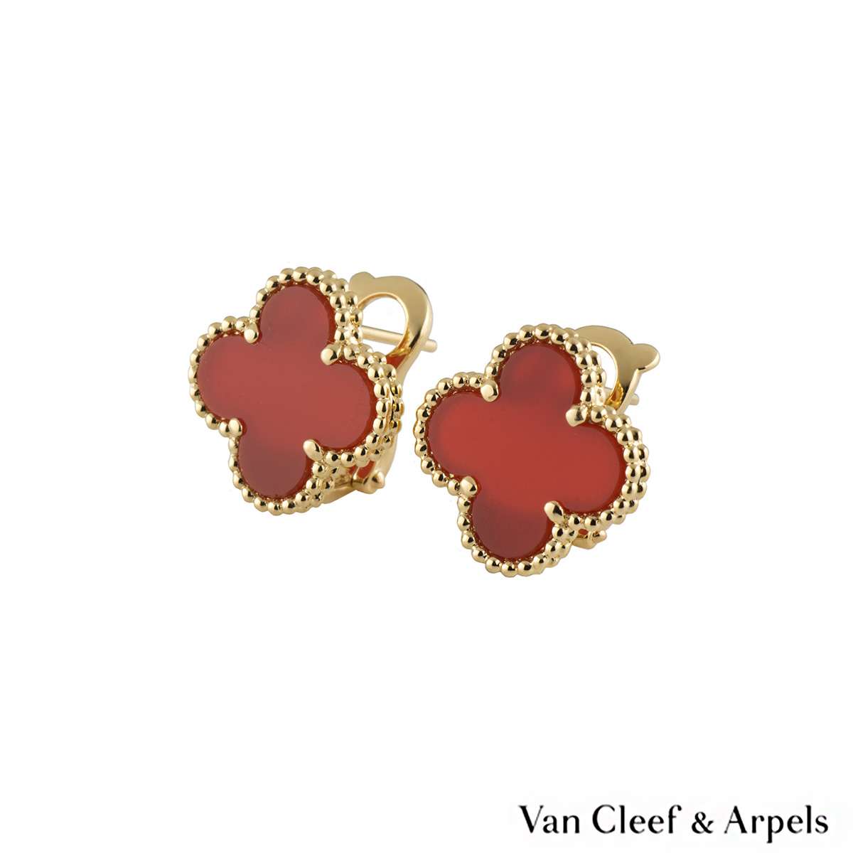 van cleef red earrings